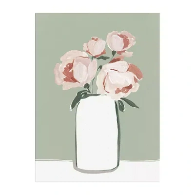 Lumaprints Blushing Florals Contemporary Canvas Art In White