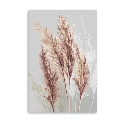Lumaprints Blushing Pomp Grass Ii Canvas Giclee Canvas Art In Pink