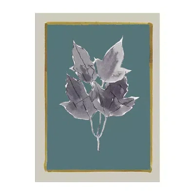 Lumaprints Botanic Yellow Ii Modern Canvas Art In Blue