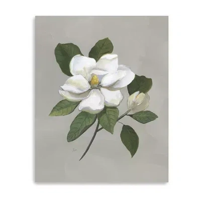 Lumaprints Botanical Magnolia Giclee Canvas Art In White