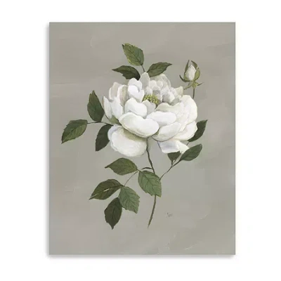 Lumaprints Botanical Rose Giclee Canvas Art In White