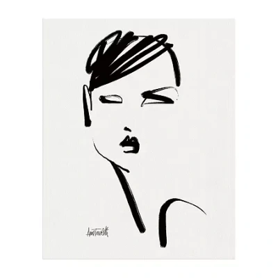 Lumaprints Brush Portrait Iv Canvas Art In Black