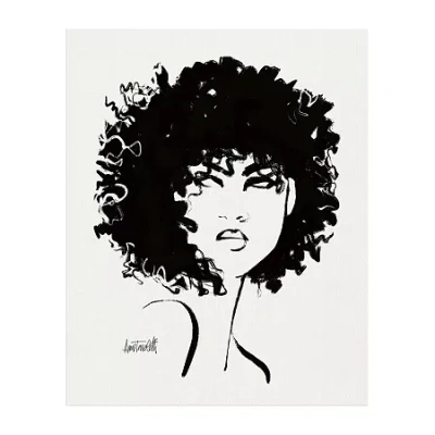 Lumaprints Brush Portrait X Canvas Art In Black
