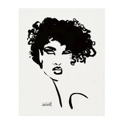 Lumaprints Brush Portrait Xi Canvas Art In Black