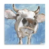Lumaprints Cattle Close-up I Giclee Canvas Art In White