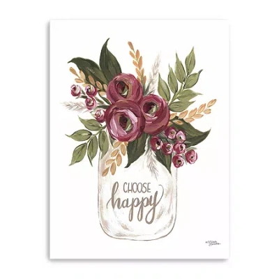 Lumaprints Choose Happy Flowers Giclee Canvas Art In Multi