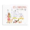 Lumaprints Christmas In The City Landscape Canvas Art In White