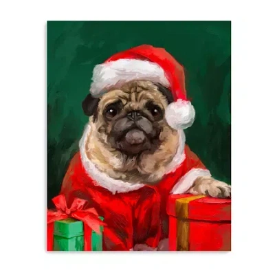 Lumaprints Christmas V Canvas Art In Red