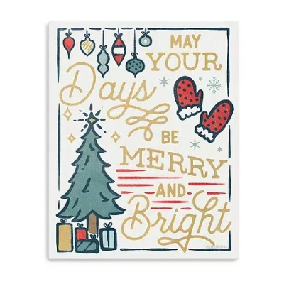 Lumaprints Christmas Vi Canvas Art In White