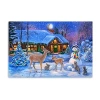 Lumaprints Christmas Wildlife Magic Canvas Art In Blue