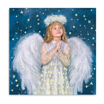 Lumaprints Christmas X Canvas Art In Blue