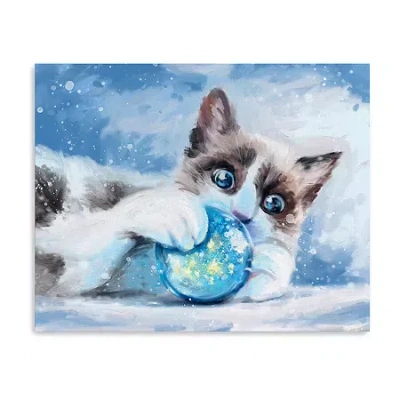 Lumaprints Christmas Xii Canvas Art In Blue