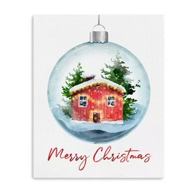 Lumaprints Christmas Xiii Canvas Art In White