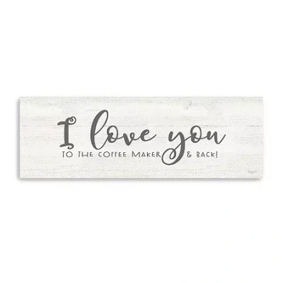 Lumaprints Coffee Kitchen Humor Panel I-love Giclee Canvas Art In Sand