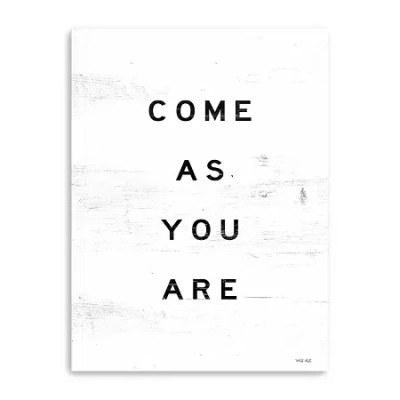 Lumaprints Come As You Are Giclee Canvas Art In White