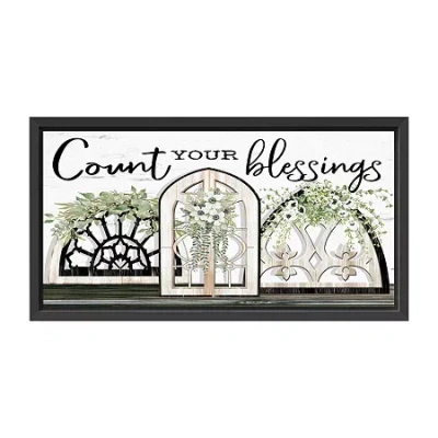 Lumaprints Count Your Blessings Framed Canvas Art In White