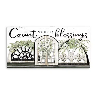 Lumaprints Count Your Blessings Giclee Canvas Art In White