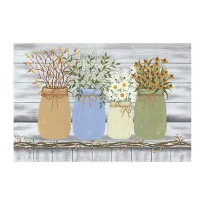Lumaprints Country Flowers Canvas Art In Blue