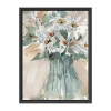 Lumaprints Daisy Point Of View Framed Canvas Art In White