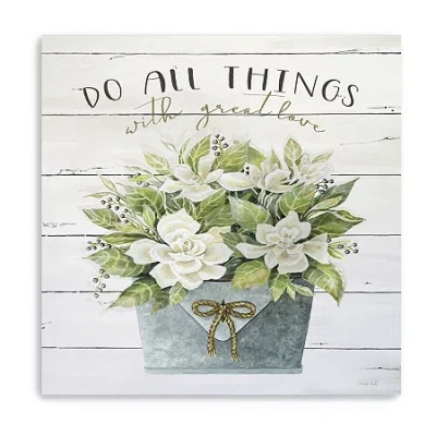 Lumaprints Do All Things With Great Love Giclee Canvas Art In Sand