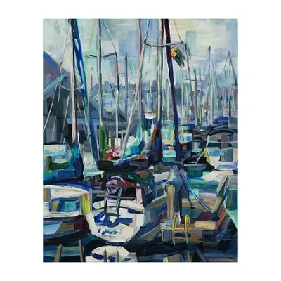 Lumaprints Edmonds Marina Canvas Art In Blue