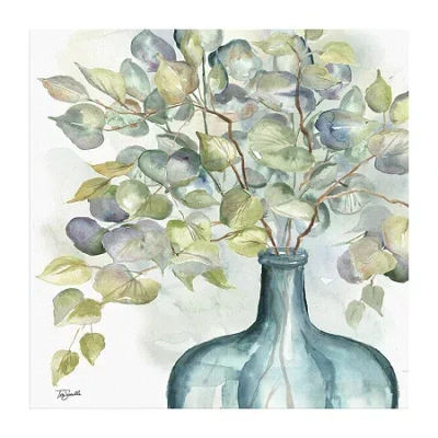 Lumaprints Eucalyptus In Mason Jar Ill Canvas Art In Blue