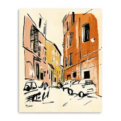 Lumaprints Euro Voyage I Giclee Canvas Art In Orange