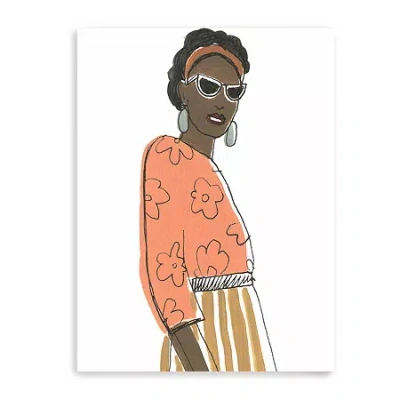 Lumaprints Fashion Vignette Iii Giclee Canvas Art In Orange