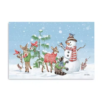 Lumaprints Festive I Canvas Art In Blue