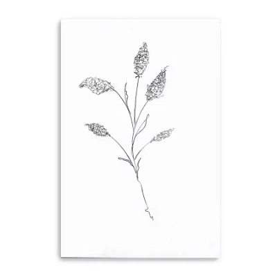 Lumaprints Floral Sketch Ii Giclee Canvas Art In White