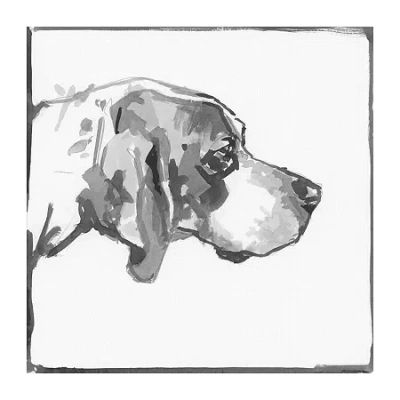 Lumaprints Foxhound Canvas Art In White