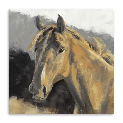 Lumaprints Giddy Up Giclee Canvas Art In Brown