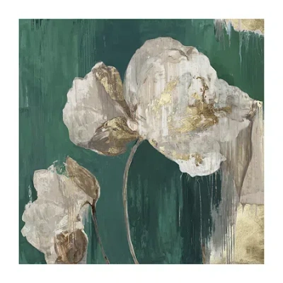 Lumaprints Golden Tulip Traditional Canvas Art In Green