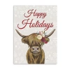Lumaprints Happy Holidays Highland Canvas Art In Brown