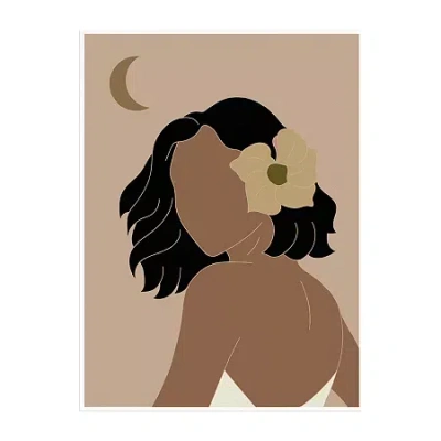 Lumaprints Hawaiian Simple Woman Portrait Canvas Art In Brown