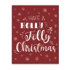 Lumaprints Holly Jolly Christmas Canvas Art In Red