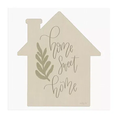 Lumaprints Home Sweet Home Modern Canvas Art In Sand