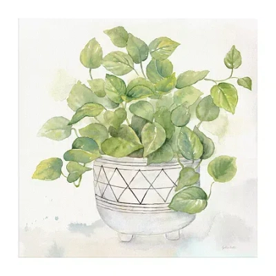 Lumaprints Houseplant I Philodendron Canvas Art In Green