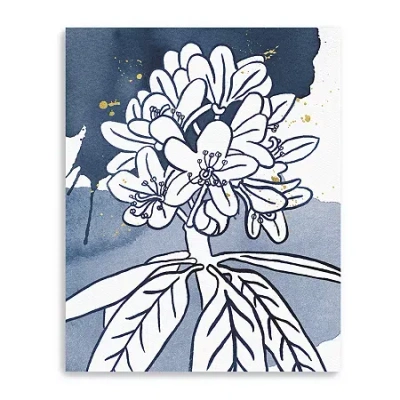 Lumaprints Indigo Blooms Ii Giclee Canvas Art In Blue