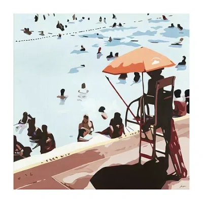 Lumaprints Its All Going Just Swimmingly Canvas Art In Blue