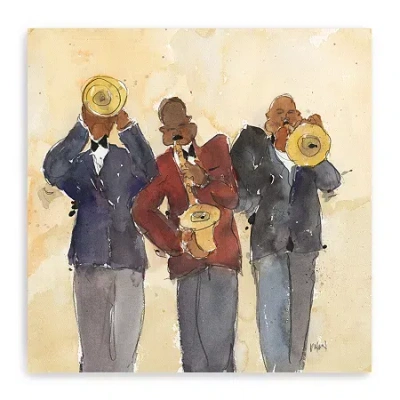 Lumaprints Jazz Trio I Canvas Giclee Canvas Art In Sand