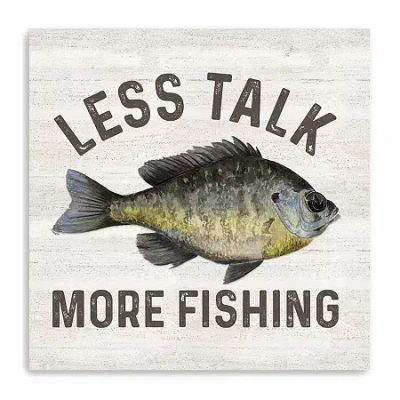 Lumaprints Less Talk More Fishing Ii-fishing Giclee Canvas Art In Sand