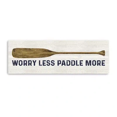 Lumaprints Less Talk More Fishing Panel I-paddle More Giclee Canvas Art In Sand