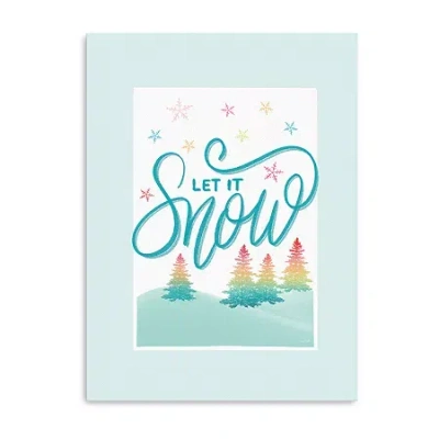 Lumaprints Let It Snow Canvas Art In Blue
