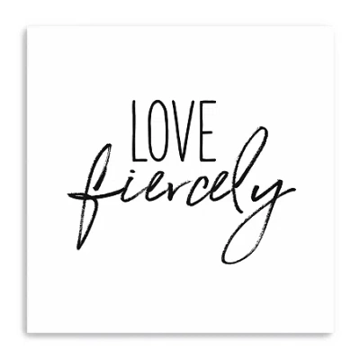 Lumaprints Love Fiercely Giclee Canvas Art In Black