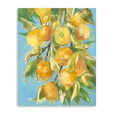 Lumaprints Lovely Lemon Giclee Canvas Art In Yellow
