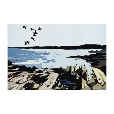 Lumaprints Maine Event Canvas Art In Blue