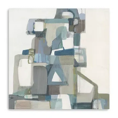 Lumaprints Modern Pyramid Giclee Canvas Art In Blue