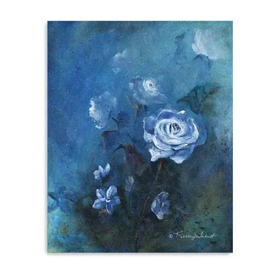 Lumaprints Moonlit Florals Canvas Art In Blue