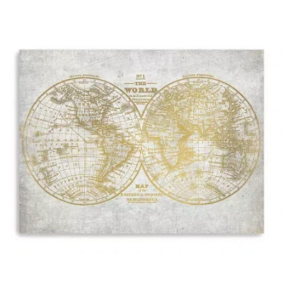 Lumaprints No. 1 World Map Canvas Art In Yellow